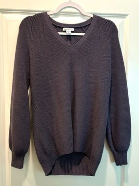 Athleta Women’s V-Neck Knit Plum Sweater